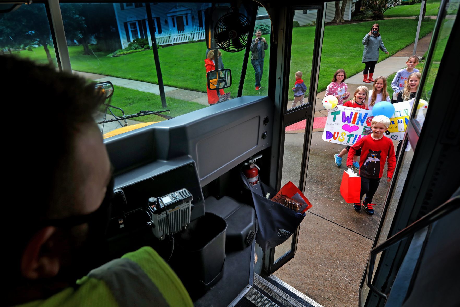 School bus driver Dustin Ray makes one last round to say goodbye to Rockwood families